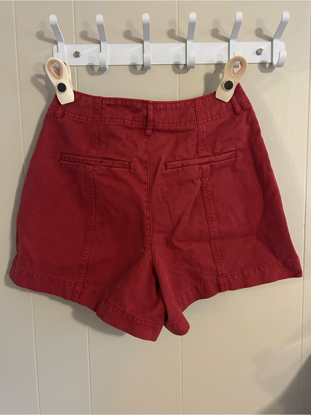 Universal Thread Size 2 Women's Red High-Rise Cotton Bermuda Shorts - Picture 4 of 7